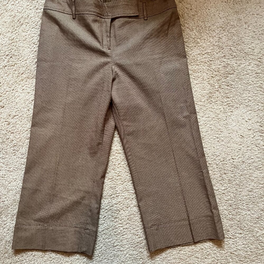 Mimi Maternity Brown Cotton Cropped Pants Medium
